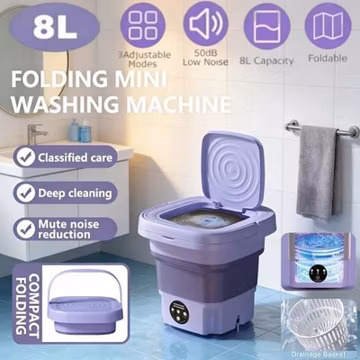 Portable Washing Machine and Dryer Combo 8L Foldable Mini Laundry Washer Machine