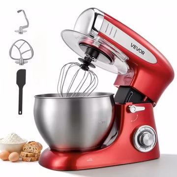 VEVOR 7.4 Qt Tilt Head Stand Mixer Electric Dough Mixer 500W 6 Speeds