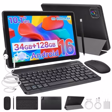 2026 Android 16 Tablet 10.1" 34GB+128GB/1TB Octa Core 6000mAh Widevine L1