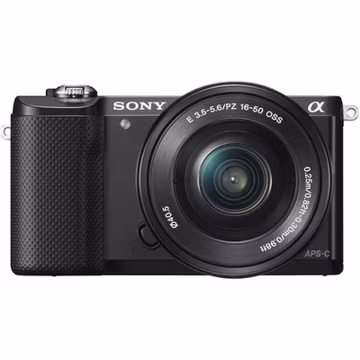 Sony Alpha A5000 Mirrorless Camera 20.1MP w/ PZ 16-50mm Lens Black Tripod Thread
