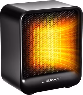 Lerat Space Heater, Portable Mini Heater for Indoor Use, 500W Fast Heating Small
