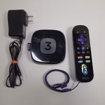 Roku 3 Streaming Media Player Model 4200X HD Dual-Band Wi-Fi w/ Remote & Power