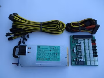HP 1200 Watt Platinum All-In-One GPU Mining Rig Power Supply Kit ZSX