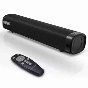 TOPVISION Sound Bar for TV, 50W Stereo with Bluetooth 5.4, Optical AUX RCA USB