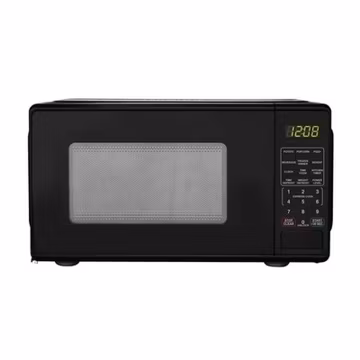 Mainstays 0.7 Cu ft Countertop Microwave Oven, 700 Watts, Black, New
