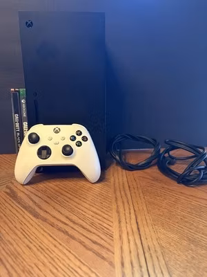 Microsoft Xbox Series X Black 1TB Storage with Controller, Cords, And Two Games