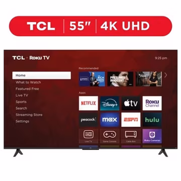 TCL 55” Class S4 (2160p) 4K UHD HDR Smart TV with Roku Smart App TV