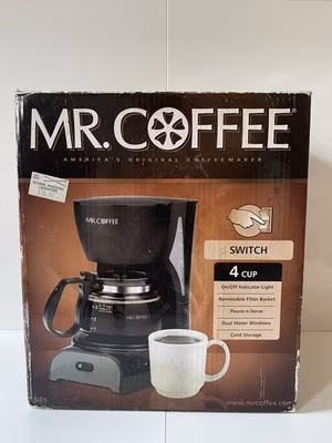 Mr. Coffee Sunbeam 4-Cup Coffee Maker Machine DR5 Switch 2010 NIB