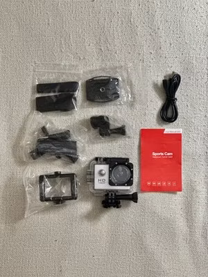 GO PRO CAM SPORT 1080p BLACK MINT-ALL ACCESSORIES- SEALED-WATERPROOF-NEVER USED