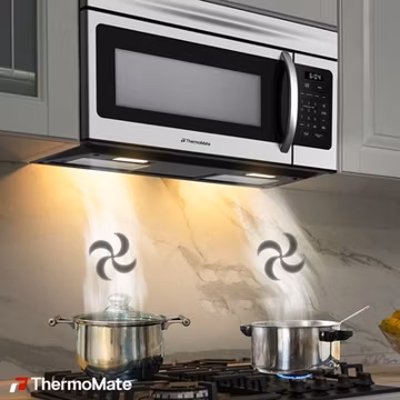ThermoMate 300 CFM Over the Range Microwave Oven 1.7 Cu.Ft. w/ 2 x LED Lighting