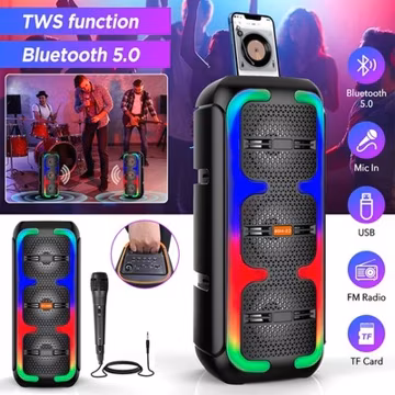 Portable Wireless Bluetooth Speaker Heavy Bass Subwoofer FM Radio Stereo Sound