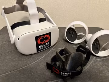 Meta Quest 2 256GB VR Bundle-NHL Sense Arena W/Cntrls Haptic Stick Mount & Case