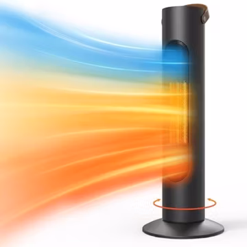 24'' Tower Heater, Electric Space Heater, 3S Heating 2 Blowing Modes, 70°swing