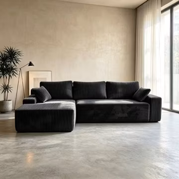 96"Frameless Boneless Soft Sofa,Cloud Sectional Couch With L-Shaped Chaise Gray