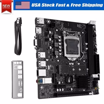 H61C Motherboard LGA 1155 DDR3 Memory SATA/NVMe M.2 for Intel 2nd/3rd Gen CPUs