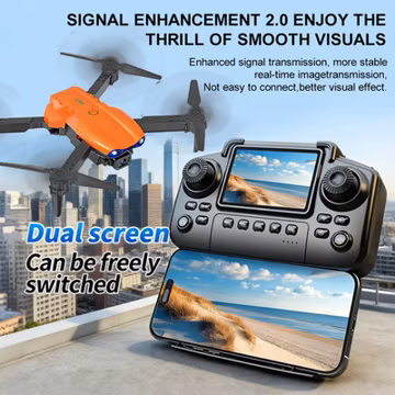 8K GPS Camera Drone FPV RC Foldable Quadcopter w/ Screen Remote Dual Battery