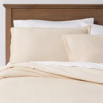 Threshold Cotton Waffle Duvet Cover Set Waffle Weave OEKO-TEX