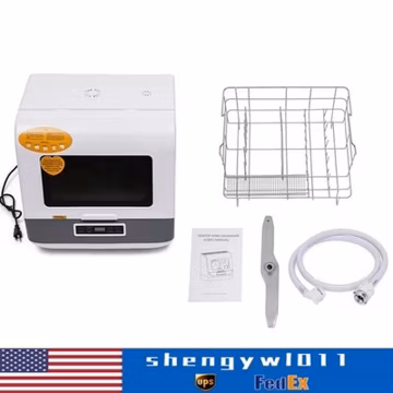 Large Capacity Portable Countertop Dishwasher 3 Washing Programs 800W 110V