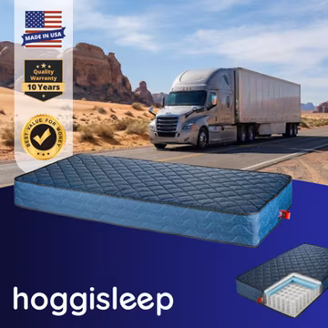 10 Inch Semi Truck Mattress, Memory Foam + Pocket Coils, MultiSize, Medium-Firm