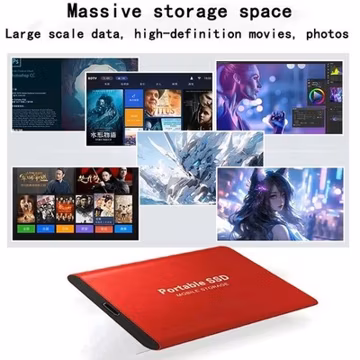 1TB Large Capacity External Hard Drive Quiet Operation Mobile Storage SSD USB3