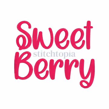 Sweet Berry Embroidery Font .75" 1" 1.25" 1.5" 2" Format bx dst exp hus jef pes sew shv vip vp3 xxx Kids Embroidery Font Instant Download