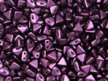 Super Kheops Par Puca, Pastel Bordeaux, 2 Hole Glass Beads, (skhp-02010-25032), 6mm, 25 count