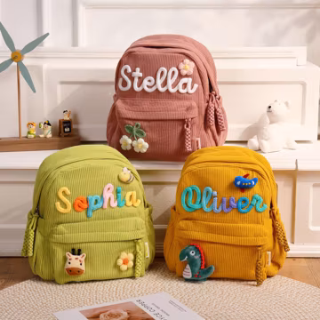 Custom Toddler Backpack, Personalized Backpacks, Name Children's School Bag Girls Boys Kids Preschool Gift