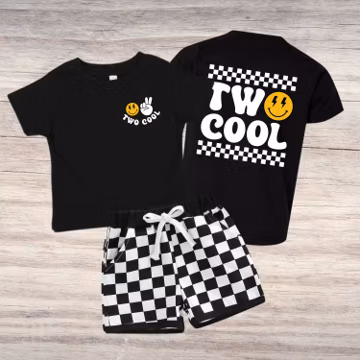 Two Cool Birthday Shirts, 2nd Birthday, Smiley Face Matching Birthday Outfit, Mommy and Me, Third Birthday Dada Mama Family Tees Cool Dude