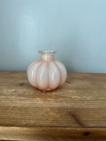 Vintage Fenton Melon Perfume Bottle