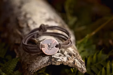 ASL I Love You Leather Wrap Bracelet | Anniversary Birthday Gift | Hand-Stamped Copper Unisex Jewelry