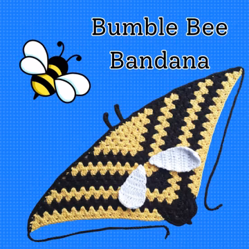 Bumble Bee Crochet Hair Bandana
