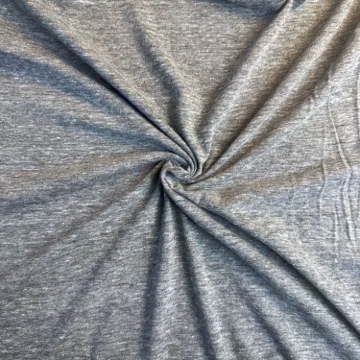 Nep Slub Knit Fabric, Gray, 90% Cotton 10 Polyester 100 GSM, Textured Lightweight Apparel Fabric, Sold by the Yard