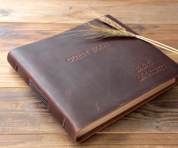 Wedding Guest Book, Leather Guest Book, Rustic Guest Book, Photo Guestbook, Leather Guestbook,Leather Photo Album, For Wedding