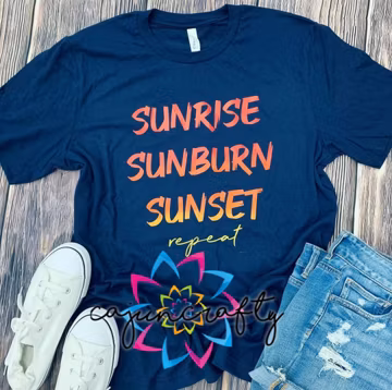 Sunrise Sunburn Sunset - Adult Shirt - Unisex - Ombre Colors