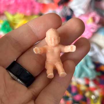 Vintage Baby Hard Plastic Newborn Miniature Dollhouse Accessory