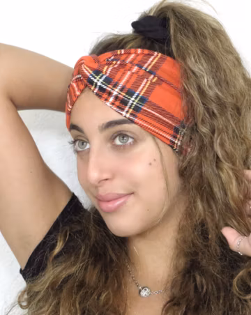 Red Plaid Headband, Turban Headband, Twisted Headband, Boho Headband, Christmas Headband, Wide Headband, Yoga Headband, Red Buffalo Headband