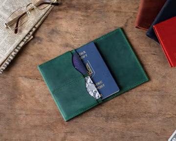 Personalized Leather Passport Holder, Custom Passport Cover, Passport Holder Wallet, Leather Travel Passport Case Monogrammed Passport Cover