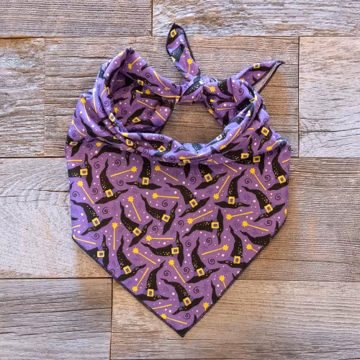 Witch's Hats & Wands Dog Bandana
