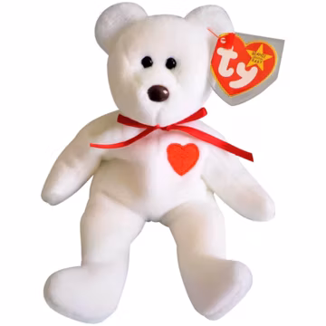 Rare Collectible 1993/1994 Ty Beanie Baby Valentino Bear with Multiple Errors