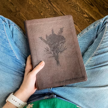 PERSONALIZED ESV Journaling Bible - Flower Bouquet - Large Print - Add Your Name - CUSTOM