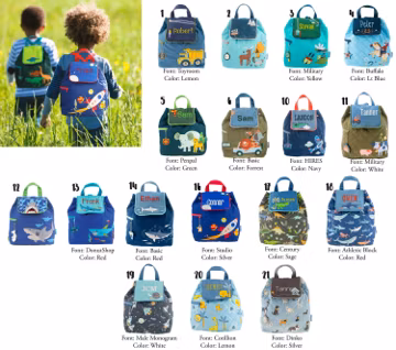 Personalized Quilted Backpack – Stephen Joseph Toddler Treasure Bag
