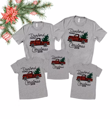 Family Christmas Shirts - Family Vacation Shirts - Christmas Family Shirt Sets- Matching Family Shirts - Buffalo Plaid Car Shirts