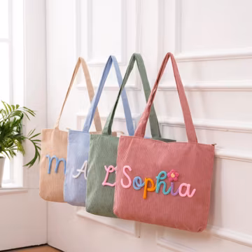 Personalized Name Handbag, Custom Toddler Kids Tote Bag, Name Baby Shower Gifts, Traveling Purse