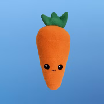 Kawaii Carrot Plush, Cute Vegetable Food Pillow, Play Food Toy, Handmade