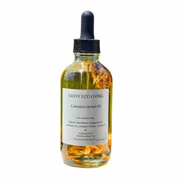 Organic Calendula Infused Oil: Herbal Skin, Nail & Cuticle Oil