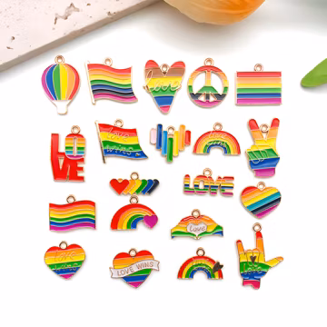 10/20pcs Enamel Pride Festival Charms Alloy Rainbow Design Pendants For DIY Bracelets Necklaces Earrings Jewelry Making Accessories