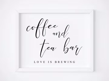 Coffee And Tea Bar Sign.Coffee Bar Sign.Tea Bar Sign.Coffee And Tea Sign Printable.Wedding Signs.Wedding Printables.Wedding Drinks Sign.Sign