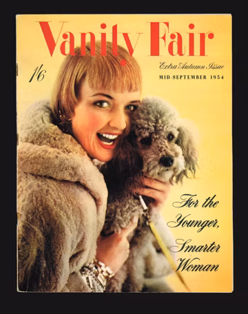 Vanity Fair Mid-Sept 1954 Rare Retro Vintage Original Fashion Magazine 70th
