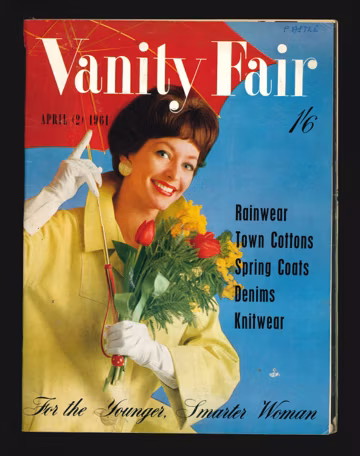 Vanity Fair Apr (2) 1955 Rare Retro Vintage Original Fashion Magazine