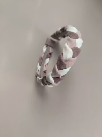 Blush Harmony Braided Linen Headband - Soft Pastel Trio, Limited Edition